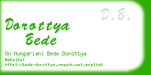 dorottya bede business card